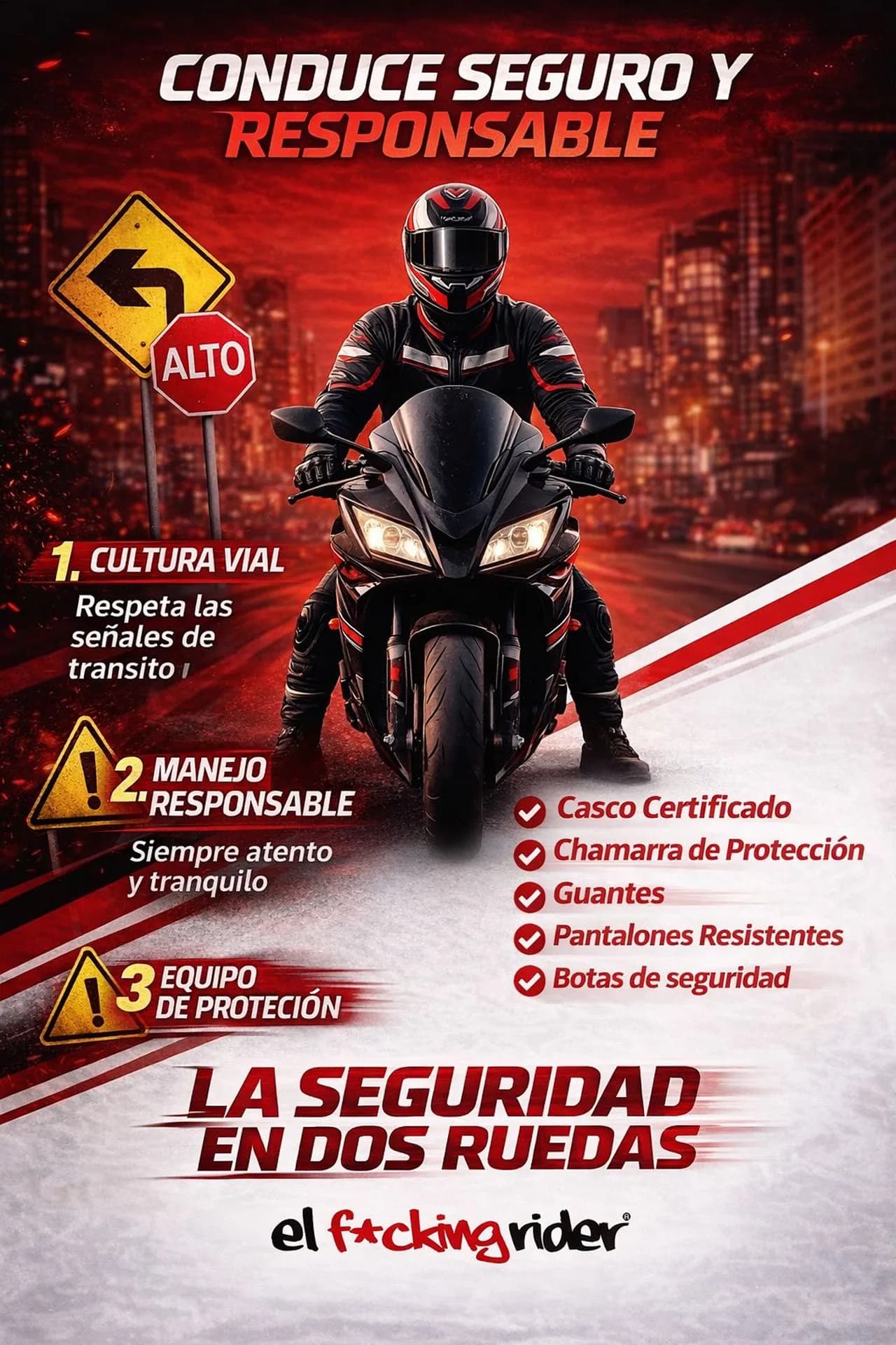 Material sobre conducción segura y manejo responsable